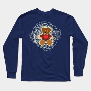 adorable brown bear doll Long Sleeve T-Shirt